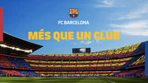 Catch The Latest Game Of Fc Barcelona On The Desktop Wallpaper