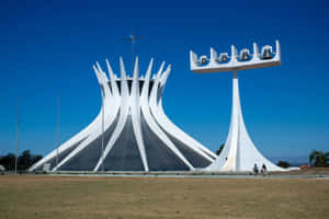 Cathedral Of Brasilia Blue Sky Wallpaper