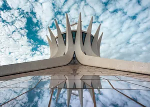 Cathedral Of Brasilia Reflection Wallpaper