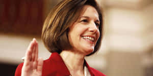 Catherine Cortez Masto During A Public Event Wallpaper