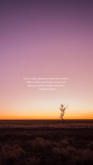 Catholic Aesthetic Solitude Quote Wallpaper