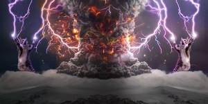 Cats Controlling Thunderstorm Wallpaper