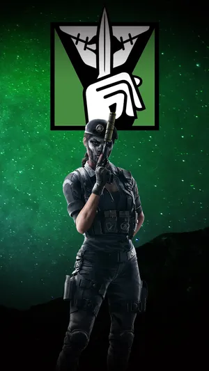 Caveira From Rainbow Six Siege In Action Wallpaper