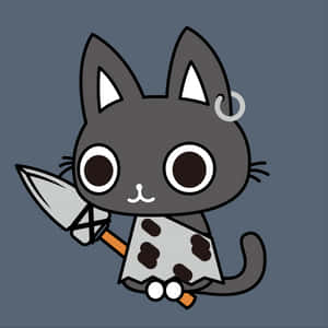 Caveman Cartoon Cute Cat Pfp Wallpaper