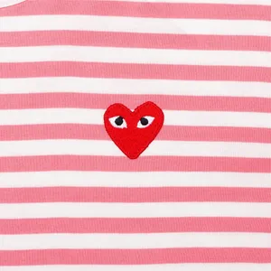 Cdg Heart Stripes Wallpaper