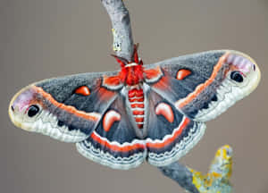 Cecropia Moth Perchedon Branch Wallpaper