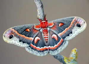 Cecropia Moth Perchedon Branch Wallpaper