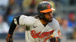 Cedric Mullins Baltimore Orioles Action Shot Wallpaper