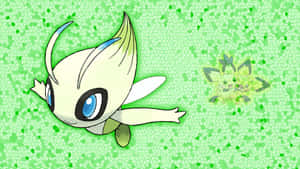 Celebi Pokemon Green Background Wallpaper