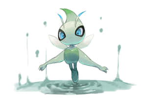 Celebi Watercolor Illustration Wallpaper