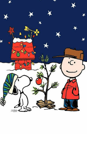 Celebrate Christmas This Season With Snoopy On Your Iphone! Wallpaper