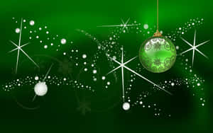 Celebrate Christmas With A Dark Green Twist Wallpaper