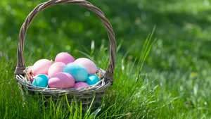 Celebrate Easter With A Colorful Basket Of Treats! Wallpaper