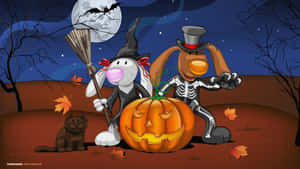 Celebrate Halloween With The Peanut's Gang! Wallpaper