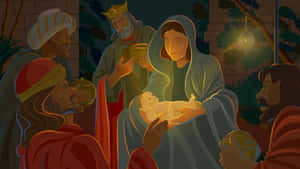 Celebrate Jesus' Birth This Christmas! Wallpaper