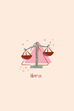 Celebrate Libra Season With A Cute Libra Zodiac Sign Illustration! Wallpaper