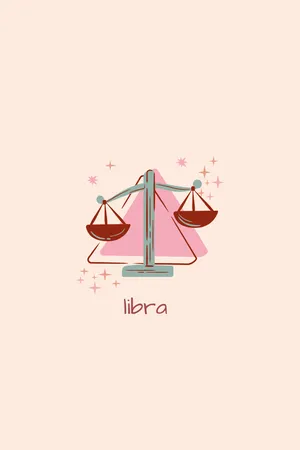 Celebrate Libra Season With A Cute Libra Zodiac Sign Illustration! Wallpaper