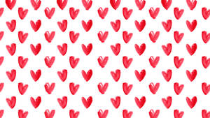 Celebrate Love In February With Hand Drawn Hearts Wallpaper