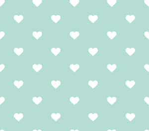Celebrate Love With Mint Green Hearts Wallpaper