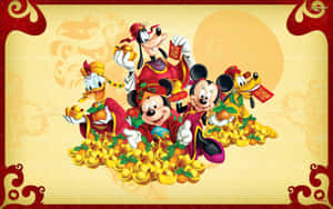 Celebrate Mickey's New Year With Joy Wallpaper