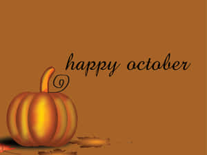 Celebrate October With A Pumpkin! Wallpaper