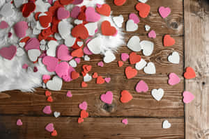 Celebrate Rustic Valentine's Day With Love Wallpaper