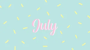 Celebrate The Arrival Of July With This Festive Pastel Poster Wallpaper