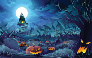 Celebrate The Beauty Of Halloween With The Vivid Colors Of This Festive Season. Wallpaper