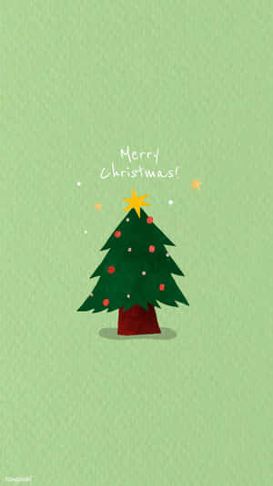 Celebrate The Festive Season With A Cute Christmas Tree Wallpaper