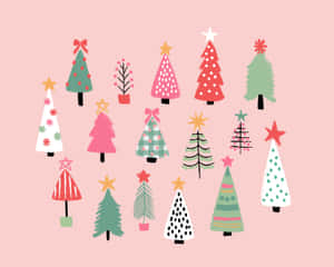 Celebrate The Holiday Season With A Festive Pink Christmas Tree! Wallpaper