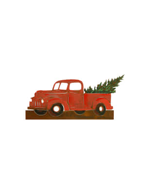 Celebrate The Holiday Season With This Vintage Truck Christmas Wallpaper