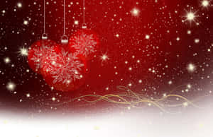 Celebrate The Holidays In Red Aesthetic Wallpaper