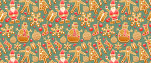 Celebrate The Holidays With A Festive Christmas Pattern Wallpaper