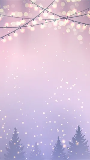 Celebrate The Holidays With A Pastel Christmas Scene Wallpaper