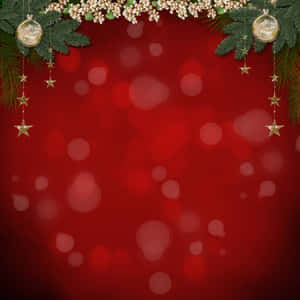 Celebrate The Holidays With Red And Green Wallpaper