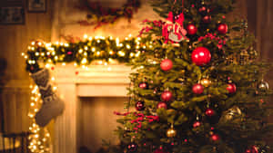 Celebrate The Joy Of Christmas With A Simple And Cute Decoration. Wallpaper