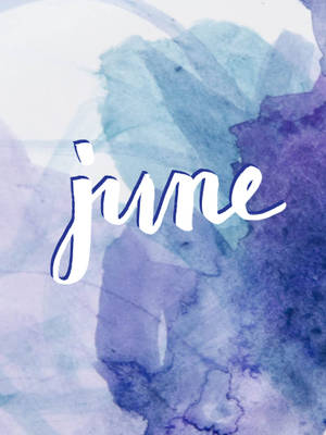 Celebrate The Joy Of Summer With An Ombre Watercolor June Wallpaper