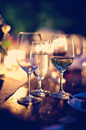 Celebrate The Moment With A Glass Of White Wine Wallpaper