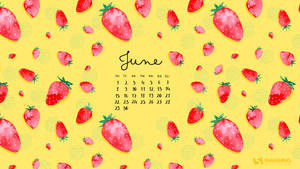 Celebrate The Month Of June With Tasty Strawberries. Wallpaper