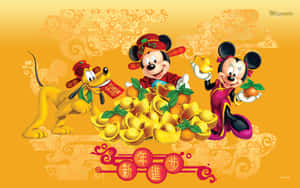 Celebrate The New Year With Mickey Mouse Wallpaper