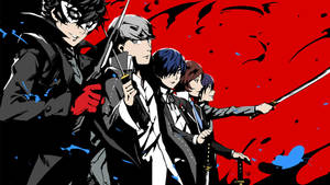 Celebrate The Protagonists Of The Acclaimed Persona Game Series Wallpaper