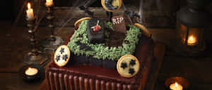 Celebrate The Spookiest Holiday Of The Year With A Delicious Halloween-themed Cake! Wallpaper