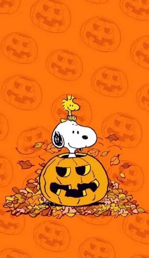 Celebrate The Spooky Season With The Beloved Peanuts Gang! Wallpaper