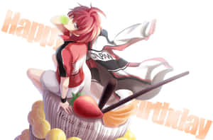 Celebrate With This Anime-themed Happy Birthday Wallpaper Wallpaper