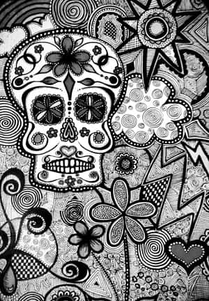 Celebrate Your Individuality With Sugar Skull Phone! Wallpaper