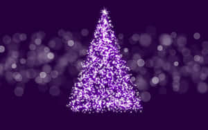 Celebrating Christmas In Style With A Soft Purple Glow Wallpaper