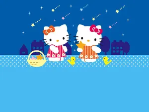 Celebrating Christmas With Hello Kitty! Wallpaper