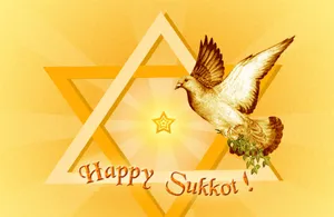 Celebrating Happy Sukkot Under The Beautiful Festive Booth Wallpaper