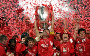 Celebrating Liverpool Fc Desktop Wallpaper