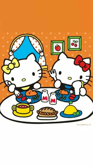 Celebrating Thanksgiving With Hello Kitty Wallpaper